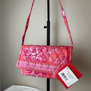 NWT Vera Bradley Hope Toile Wallet With Strap Retired Pattern Rare